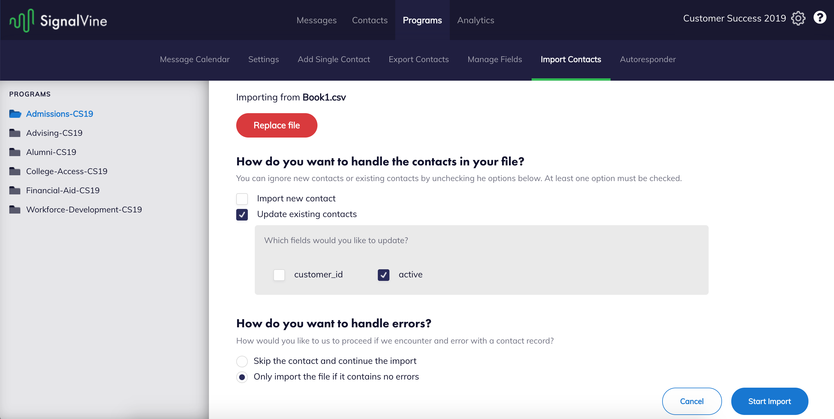 Image of how-to opt out contacrs in bulk